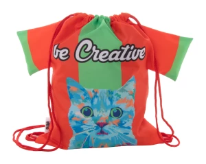 CreaDraw T Kids RPET personalizowany worek ze sznurkami dla dzieci - czerwony (AP716553-05)