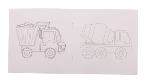ColoBook personalizowany zestaw do kolorowania / kredki / auta - biały (AP716555-B)