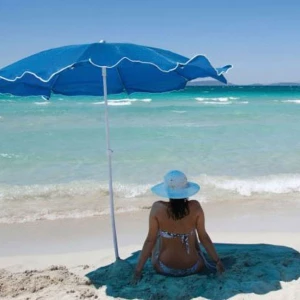 Parasol plażowy FORT LAUDERDALE - niebieski (GE-5070-04)