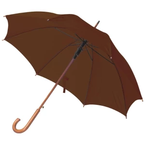 Parasol automatyczny, drewniany NANCY - brązowy (GE-5131-01)