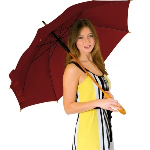 Parasol automatyczny, drewniany NANCY - bordowy (GE-5131-02)