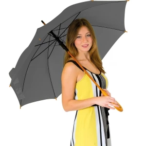 Parasol automatyczny, drewniany NANCY - szary (GE-5131-07)