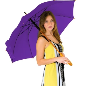 Parasol automatyczny, drewniany NANCY - fioletowy (GE-5131-12)