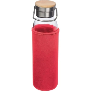 Szklana butelka 600 ml - czerwony - (GM-63181-05)