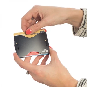 Etui na karty z ochroną RFID GLADSTONE - czarny (GE-0417-03)