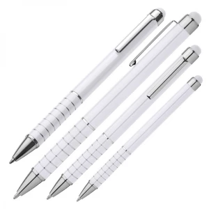 Długopis metalowy touch pen LUEBO - biały (GE-0418-06)
