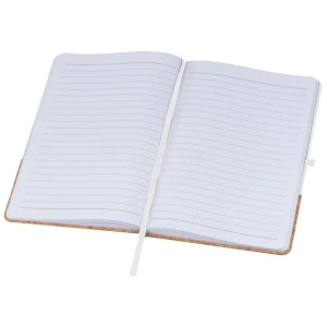 Notes A5 z elementami z korka NANTES - biały (GE-1395-06)