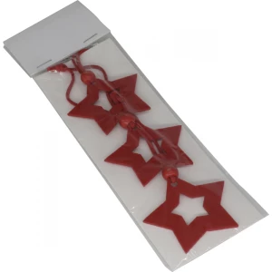 Zawieszki na choinkę - gwiazdki - czerwony - (GM-93172-05)
