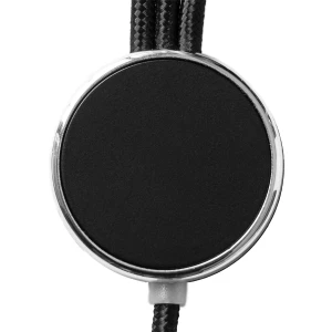 DŁUGI KABEL 4W1 Z PODŚWIETLANYM LOGO - czarny - (GM-EG0588-03)