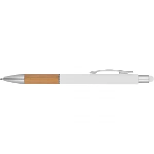 Długopis plastikowy touch pen Tripoli - biały (GE-2642-06)