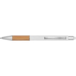 Długopis plastikowy touch pen Tripoli - biały (GE-2642-06)